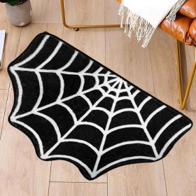 Spider Web Bath Mat 19.7 x 31.5 in Large Spider Web Rugs for Bedroom Gothic Home Decor Witchy Horror Goth Room Rugs Machine Washable Non-Slip Area Rug