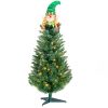 3ft 129 Branches with Santa Claus Decoration PVC Branch Iron Bracket Christmas Tree Green