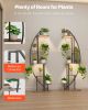 VEVOR Plant Stand Indoor with Grow Lights, 63 in Tall 6-Tiered Lighted Plant Shelf, 2 Pack Metal Corner Plants Holder, 3 Timer & 10 Brightness