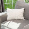HGTV Curlicue Faux Fur Pillow Snowbound 14 x 20 inches