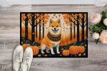 NEW Shiba Inu Fall Doormat Front Door Mat Indoor Outdoor Rugs for Entryway, Non Slip Washable Low Pile, 18H X 27W