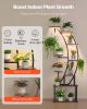 Plant Stand Indoor with Grow Lights, 63 in Tall 9-Tier Lighted Plant Shelf, Metal Corner Plants Holder, 3 Timer & 10 Brightness