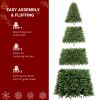 10ft Automatic Tree Structure PVC Material 1200 Lights Warm Color with Colorful 10 Modes with Remote Control 5090 Branches Christmas Tree Green