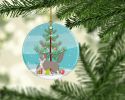 NEW Asian Semi Longhaired Cat Christmas Ceramic Ornament Christmas Tree Hanging Decorations for Home Christmas Holiday, Party, Gift, 3 in, Multicolor