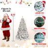 6ft Pvc Mixed Flocked Christmas tree Pine Cone Hinged UL lights Automatic Artificial christmas Tree